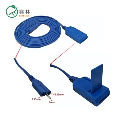 2-Φ2.35 মিমি পুনঃব্যবহারযোগ্য রোগীর প্লেট সংযোগকারী গ্রাউন্ডিং তারগুলি